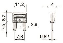 S&H KFZ-Flachsicherung Mini 32V    61606 