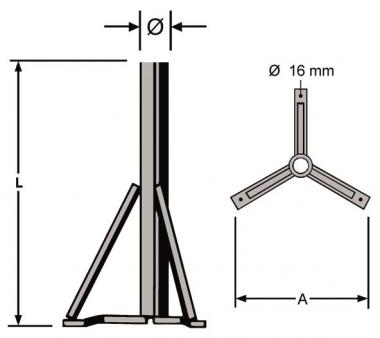 KATH Standfuß L810mm              ZAS 15 