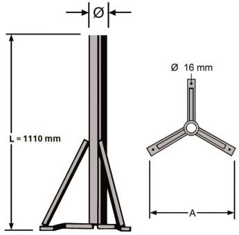 KATH Standfuß L810mm              ZAS 15 