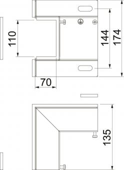 OBO BSKM-IE 0711 Inneneck f.Wand- 