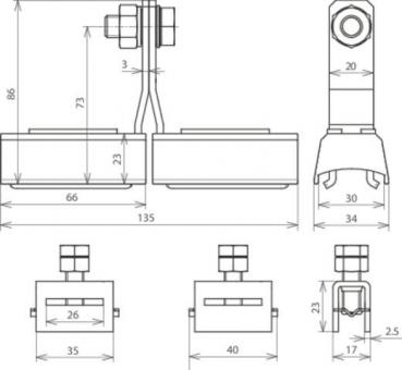 DEHN Bandrohrschelle für Ex-      540810 