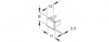Kleinhuis Endstück 20x20         E2020.6 