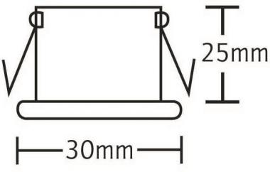 RUTEC Lichtpunkt eisen gebürstet  5599-5 