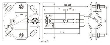 Dehn 105344 WB D40.50 V150.200 STTZN V2A 