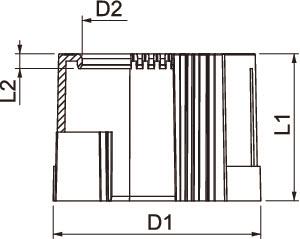 OBO 129 TB PG48 Rohrendtülle teilbar PG 