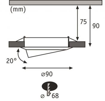 Paulmann EBL Base schwenkbar       93399 