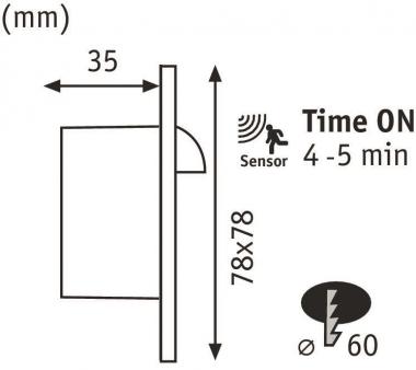 Paulmann Wand EBLSet Sensor eck    92923 