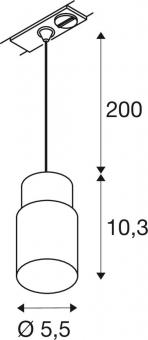 SLV PURI 2.0 Tube 1  Pendel-     1008254 