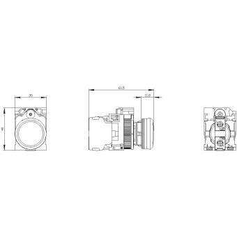 Siemens 3SU11066AA601AA0 Leuchtmelder 