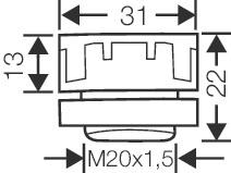 Hensel Druckausgleichselement,    BM 20G 