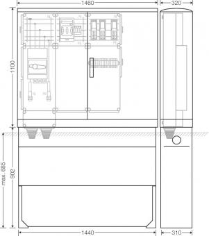 Hensel Ladeverteiler     Mi EV 43kW 3011 