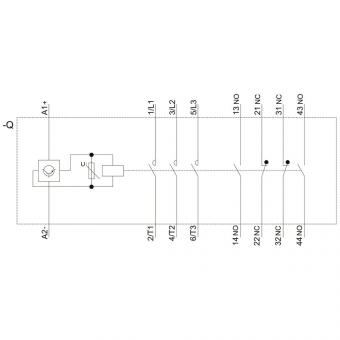 SIEM Koppelschütz AC 3:    3RT2036-1KB44 
