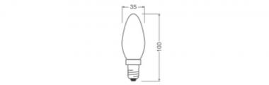 LEDV LED Kerze 1,8-25W/827 250lm 