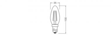 LEDV LED Kerze 1,8-25W/827 250lm 