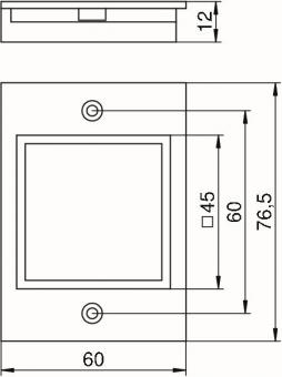 OBO T4B P6 9011 Abdeckplatte 1f Modul 45 
