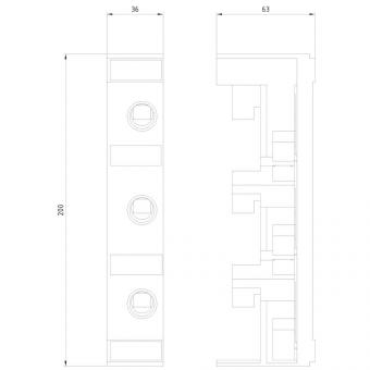 Siemens 5SG6207 NEOZED-Reitersockel SR60 