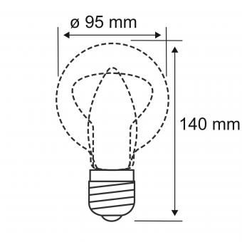 Paulmann LED Fil G95 1055lm 9W     28970 