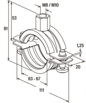 Fischer Rohrschelle FRS 63-67     091488 