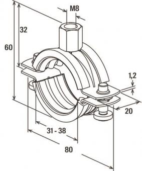 Fischer Rohrschelle FRS 1" A4     560596 
