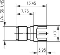 TEGA SMA-Buchse f.LTP 50Ohm Au 100024719 