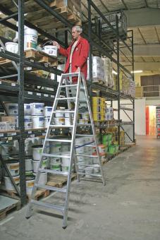 Krause Stufen-Doppelleiter Alu 2x10 