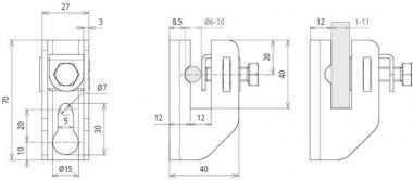 DEHN Flachbandhalter St/tZn       277240 