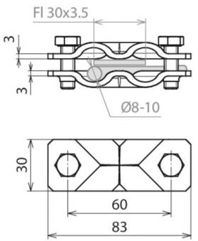 Dehn 308069      SVPK 8.10 8.10 FL30 V4A 