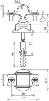 DEHN Stangenhalter NIRO           274260 