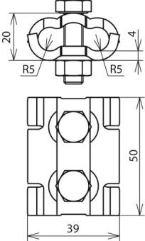 DEHN Parallelverbinder Cu D=4-    305007 