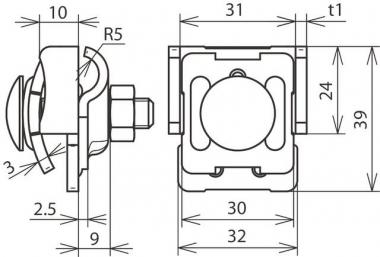 DEHN Falzklemme AL 0,7-8mm        365031 
