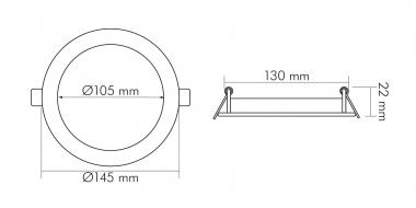 Nobile LED Panel Flat 105 R   1571135011 