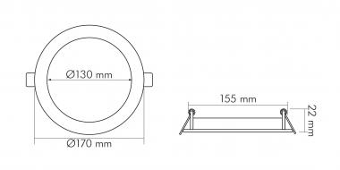 Nobile LED Panel Flat 130 R   1571301012 