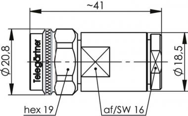 TEGA N-Kabelstecker 50Ohm    J01020A0149 