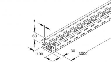 NIED Verzinkt Kabelbahn        RLV60.100 