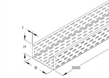 NIED Kabelrinne 110x200mm mit  RL110.200 