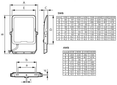 PHIL LED-Strahler Ledinaire IP65 grau 