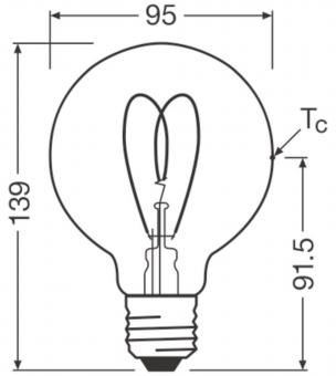 Osram Vintage 1906 LED 7.2W 927 Clear 