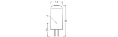 LEDV LED PIN 2,2-28W/827 300lm 