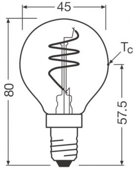 Osram Vintage 1906  LED 4.9W 922 Gold 