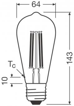 Ledvance LED CLASSIC 3.8W 827 Clear 