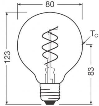 Osram Vintage 1906 LED 4.9W 922 Gold 