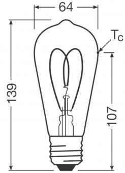 Osram Vintage 1906 LED 7.2W 927 Clear 