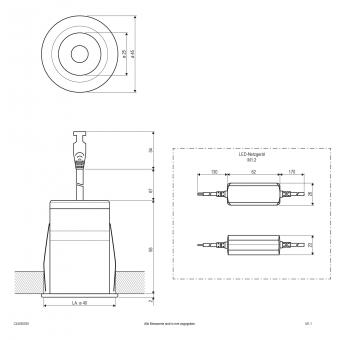 EVN LED Deckeneinbau -sw -IP44 C44050925 