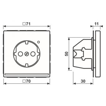 Jung SCHUKOsteckdose      LS1520-OWWMLNW 
