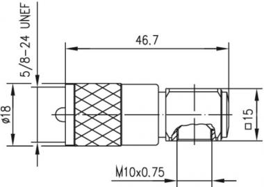 TG UHF-NormkopfStecker Ag/Ni J01040B1200 