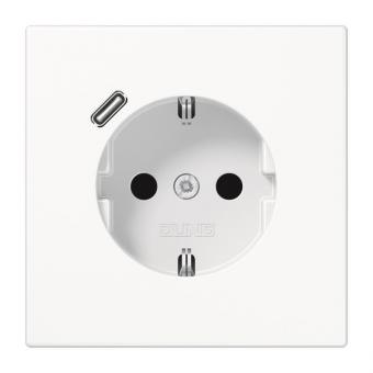 Jung SCHUKOsteckdose m.USB  LS1520-18CWW 