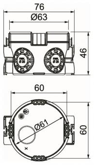 OBO UG 46 UP Gerätedose Ø60mm H46mm 