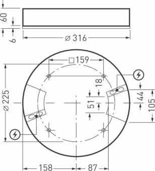 TRIL Anbauleuchte, OTA opal-     6458951 