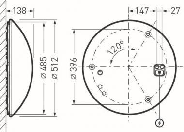 TRIL Wannenleuchte Mondia G3 WD3 7965840 
