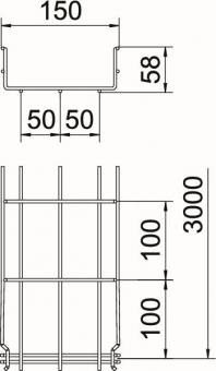 OBO GRM 55 150 FT Gitterrinne GRM 